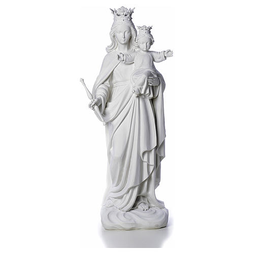 Vierge Marie Auxiliatrice marbre blanc 80 cm 1