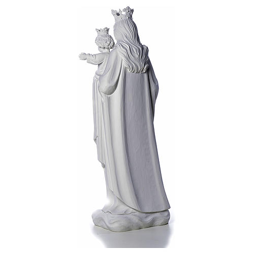 Vierge Marie Auxiliatrice marbre blanc 80 cm 3