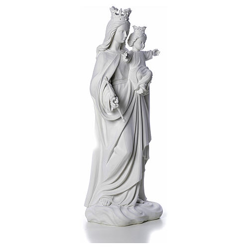 Vierge Marie Auxiliatrice marbre blanc 80 cm 4