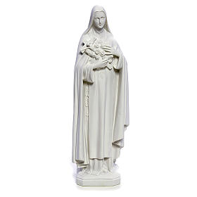 Statue Heilige Teresa aus weissem Marmor 40 cm