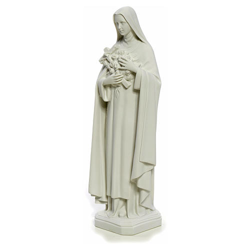 Statue Heilige Teresa aus weissem Marmor 40 cm 6