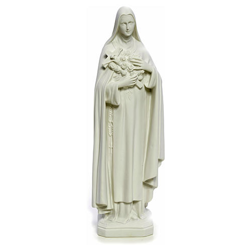 Estatua Santa Teresa 40cm mármol blanco 5