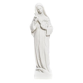 Heilige Rita, Statue aus Marmorstaub weiss 62 cm