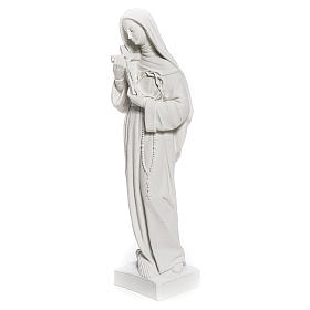 Heilige Rita, Statue aus Marmorstaub weiss 62 cm