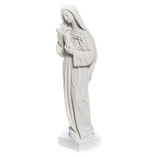 Heilige Rita, Statue aus Marmorstaub weiss 62 cm 6