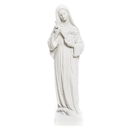 Heilige Rita, Statue aus Marmorstaub weiss 62 cm 1