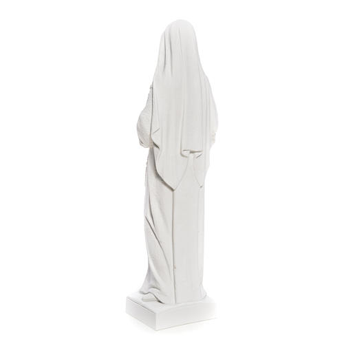 Estatua Santa Rita polvo de mármol blanco 62 cm 7