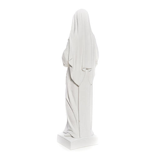 Statue Sainte Rita poudre de marbre blanc 62 cm 3