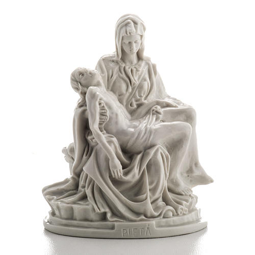 Statua Pietà di Michelangelo marmo bianco 13-19 cm 1