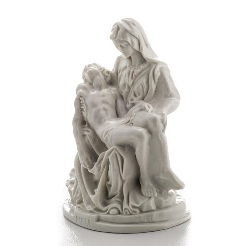 Statua Pietà di Michelangelo marmo bianco 13-19 cm 2