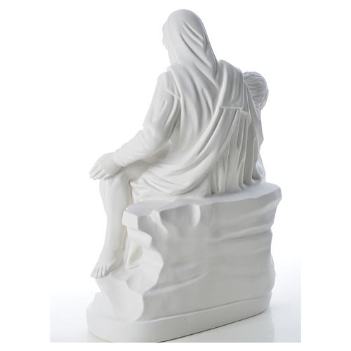 Statue Vierge de Pitié marbre blanc 53 cm 7