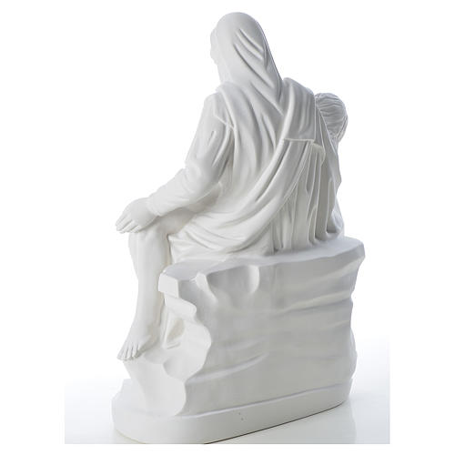 Statue Vierge de Pitié marbre blanc 53 cm 3
