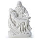 Statue Vierge de Pitié marbre blanc 53 cm s1