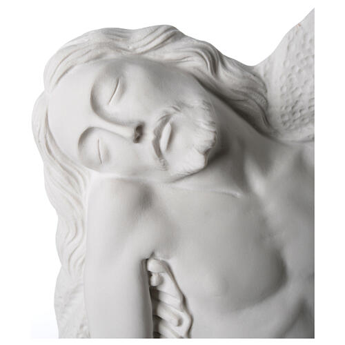 Pietà de Michelangelo placa mármore sintético branco 65-90 cm 3