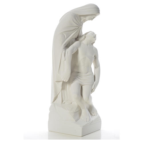 Statue Notre Dame de Pitié marbre blanc 60-80 cm 8