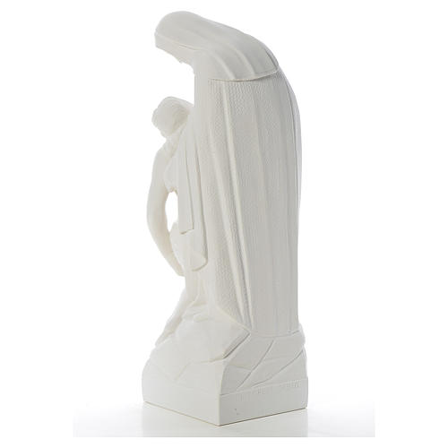 Statue Notre Dame de Pitié marbre blanc 60-80 cm 3