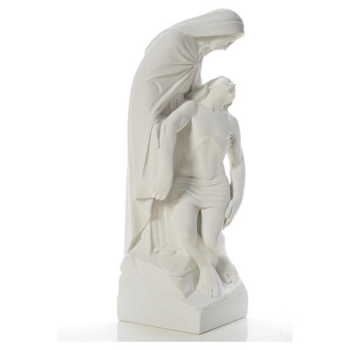 Statue Notre Dame de Pitié marbre blanc 60-80 cm 4