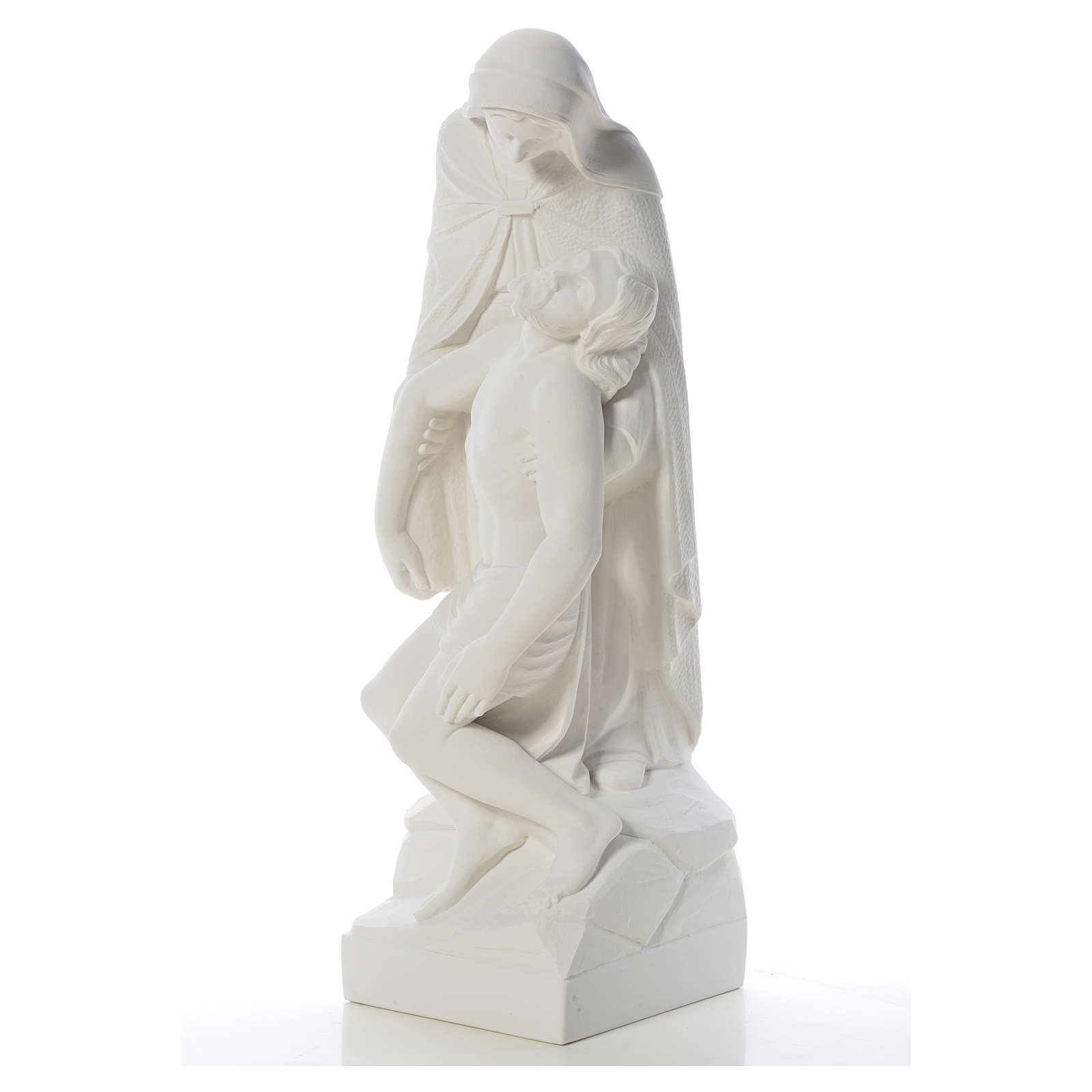 Pietà statue made of reconstituted white marble online sales on