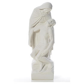 Pietà statue made of reconstituted white marble 60-80 cm