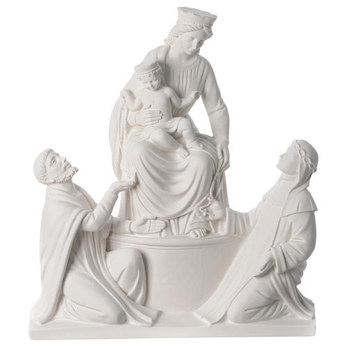 Our Lady of Pompei statue in reconstituted marble, 50cm 1