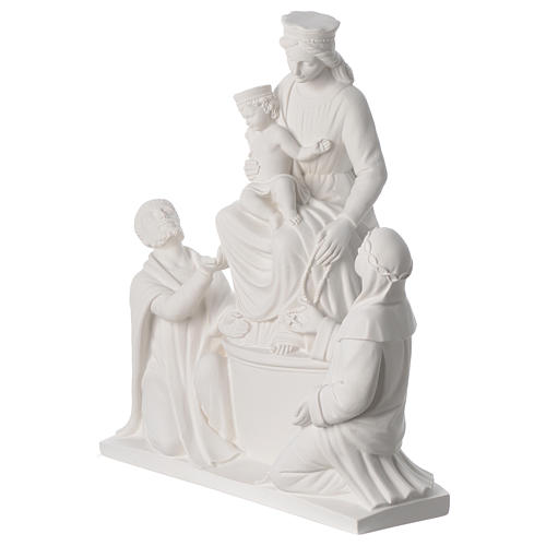 Our Lady of Pompei statue in reconstituted marble, 50cm 2