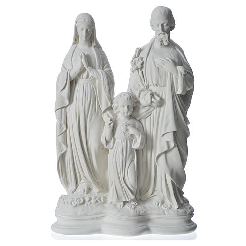 Holy Family statue in composite marble, 40 cm 1