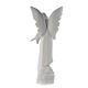 Angel with flowers in reconstituted marble, 100 cm s3