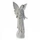 Angel with flowers in reconstituted marble, 100 cm s4