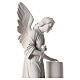 Anioł przy kolumnie marmur biały 90 cm s6