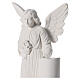 Angel with column statue in reconstituted marble, 90 cm s4