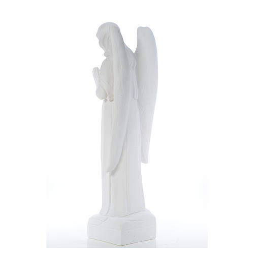 Angelo in preghiera 90 cm marmo bianco 7