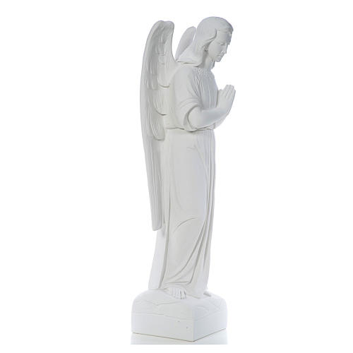 Angelo in preghiera 90 cm marmo bianco 4