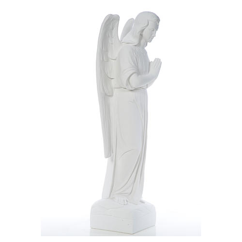 Anioł modlący się marmur biały 90 cm 8