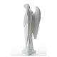 Angel with flowers in reconstituted white Carrara marble 31,5in s7