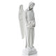 Angel with flowers in reconstituted white Carrara marble 31,5in s4