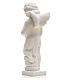 Angel with flowers in reconstituted white marble 25-30 cm s4