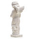 Angel with flowers in reconstituted white marble 25-30 cm s2