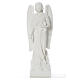 Angel and flowers in reconstituted Carrara marble 40-60 cm s5