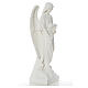 Angel and flowers in reconstituted Carrara marble 40-60 cm s8