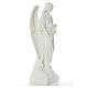 Angel and flowers in reconstituted Carrara marble 40-60 cm s4