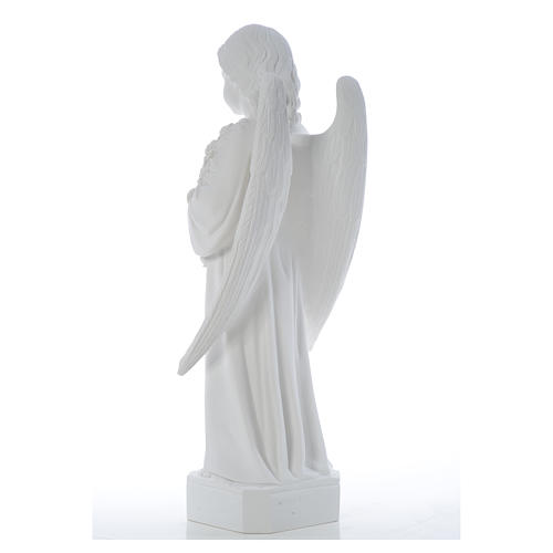 Angelo ali lunghe 60 cm marmo bianco 7