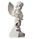 Angel with rose, composite Carrara marble statue 60 cm s6