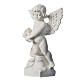 Angel with rose, composite Carrara marble statue 60 cm s3