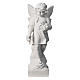 Angel and flowers in Carrara reconstituted marble 23.62in s1