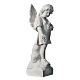 Angel and flowers in Carrara marble 23,62in s2