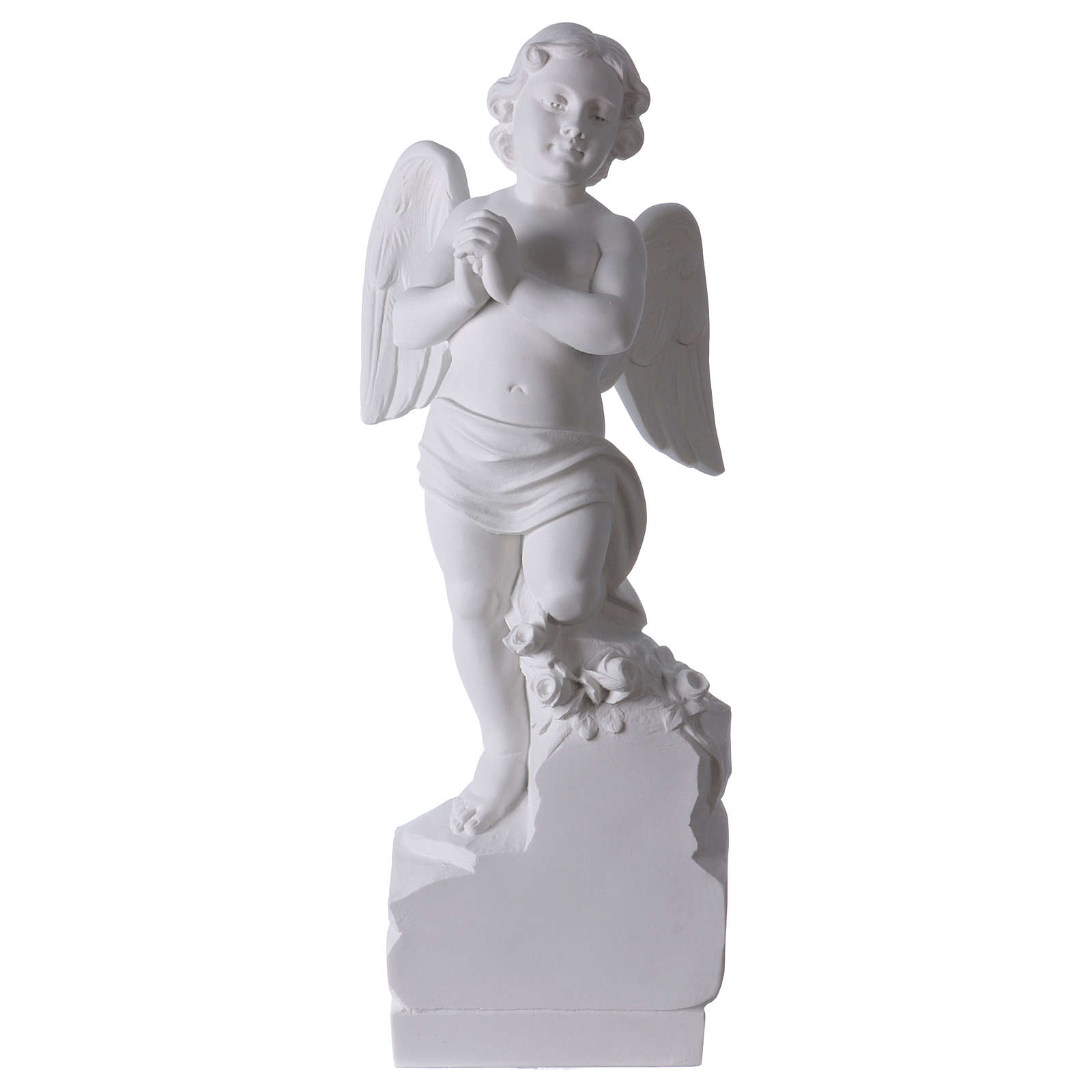 Reliefs En Albâtre D'anges Baroques – 1 Paire Dans Cadre Décoratif 50 X 25 Cm