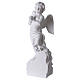 Engel auf Stein, weisser Marmor von Carrara, 60 cm s3