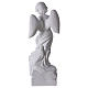 Engel auf Stein, weisser Marmor von Carrara, 60 cm s5
