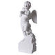 Angelo su sasso 60 cm marmo bianco s3