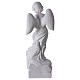Angelo su sasso 60 cm marmo bianco s5